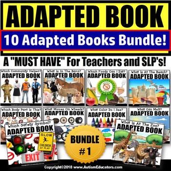 Preview of Adapted Books for Special Education BUNDLE ONE (Variety)