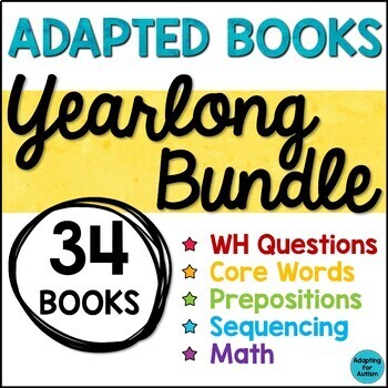 Preview of Adapted Books for Special Education & Autism Yearlong Huge Adaptive Books BUNDLE
