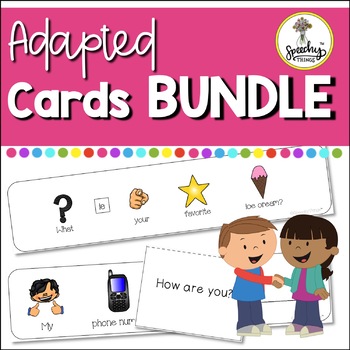 Preview of Adapted Cards Bundle - Conversation, Personal Information, and Reciprocity