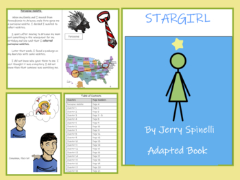 Preview of Adapted Chapter Books for Special Education - Stargirl by Jerry Spinelli