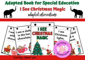 Preview of December Adapted Book for Special Education - I See Christmas Magic