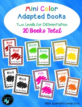 Preview of Mini Adapted Color Books