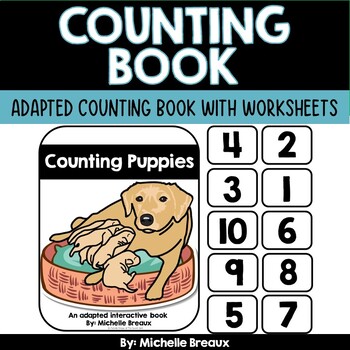 Preview of Adapted Counting Book- Counting Puppies (Numbers and Rhyming Words) SPED