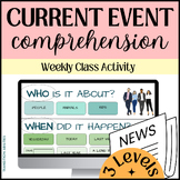 Adapted Current Event News Activity | 3 Levels | Different