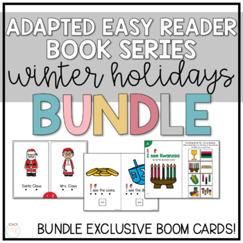 Preview of Adapted Easy Reader Book Series - Winter Holidays Bundle