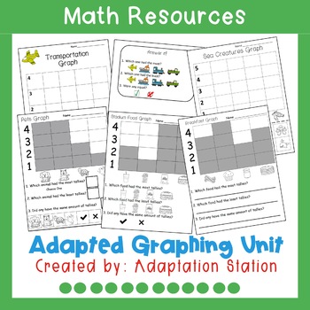 Preview of Adapted Graphing Activities for Special Education-VAAP Boom Learning Included