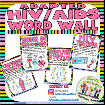 Preview of Adapted HIV/AIDS Word Wall