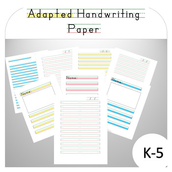 Preview of Adapted Handwriting Paper