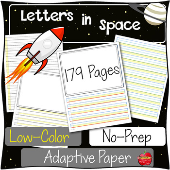 Preview of Adapted Handwriting Paper: Highlighted for Dysgraphia-Special Needs-Autism-RTI