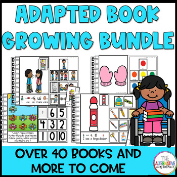 Preview of Adapted and Interactive Book Growing Bundle