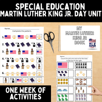 Preview of Special Education Martin Luther King Jr. Adapted Activities: Black History Month