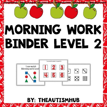 Preview of Adapted Morning Work For Students With Autism Kindergarten