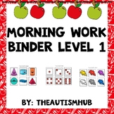 Adapted Morning Work For Students With Autism Pre- K