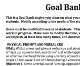 Adapted PE Goal Bank Ideas!