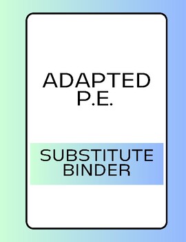 Preview of Adapted PE Substitute Binder