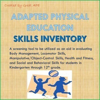 Preview of Adapted Physical Education Evaluation Tool