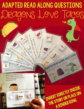 Preview of Adapted Read Along Questions: Dragons Love Tacos