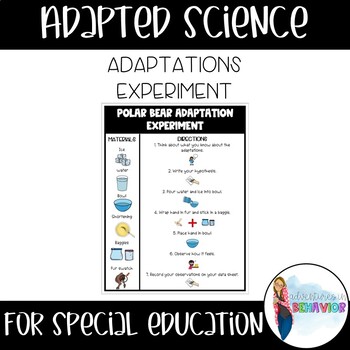 Preview of Adapted Science: Adaptations Visual Experiment