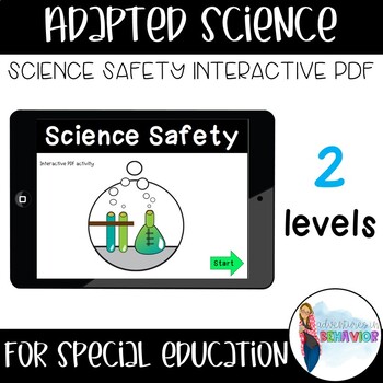 Preview of Adapted Science: Science Safety Interactive PDF- Distance Learning