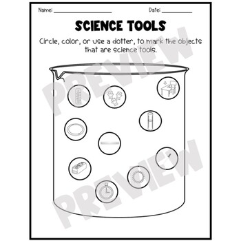Adapted Science: Science Tools Worksheets | TpT