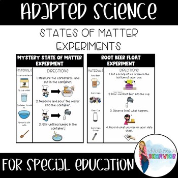 Preview of Adapted Science: States of Matter Experiments