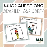 Who? Questions Adapted Task Cards for Special Education