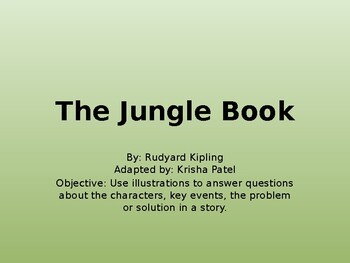 Preview of Adapted "The Jungle Book" with worksheets