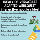 Adapted Treaty of Versailles Webquest - Distance Learning