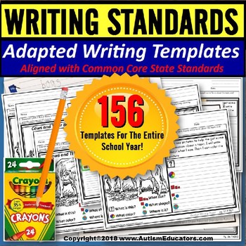 Preview of Adapted Writing Templates Binder for Special Education and Writing Intervention