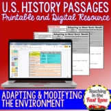 Adapting & Modifying the Environment - US History Reading 