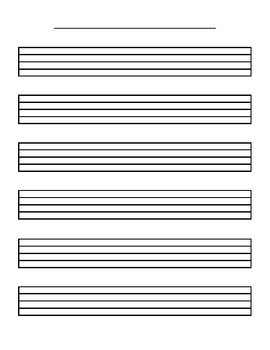 Preview of Adaptive Blank Staff Paper, Sheet Music
