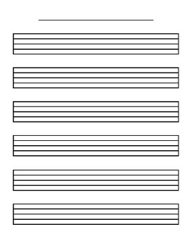 VIOLIN Printable Sheet Music Paper Instant Download Blank Staff Paper Blank  Sheet Music Blank Music Paper Manuscript Paper PDF 