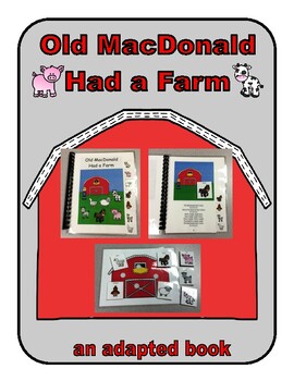 Preview of Adaptive Book Special Education Farm, Old MacDonald, Preschool SPEECH THERAPY