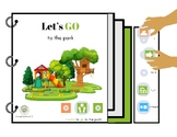 Adaptive Book for AAC: "Let's GO to the park." (Core word: GO)