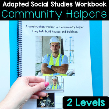 Preview of Adaptive Book for Special Education Community Helpers Social Studies