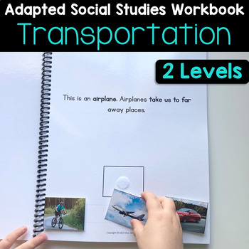 Preview of Adaptive Book for Special Education Social Studies Transportation