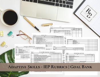Preview of Adaptive/Functional Rubrics | IEP Goals and Objectives | IEP Goal Bank