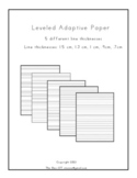 Adaptive Paper- 5 different levels