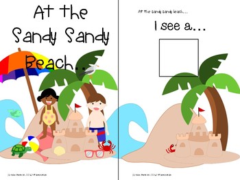 Preview of Adaptive Summer Book: At the Sandy Sandy Beach