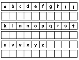 Adaptive Writing Paper - Grid Boxes - Lowercase Letter Formation