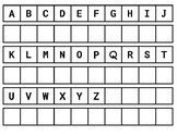 Adaptive Writing Paper - Grid boxes - Uppercase Letter Formation