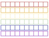 Adaptive writing paper with rainbow outline