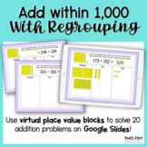 Add Within 1,000 With Regrouping on Google Slides | Distan