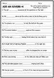 Add An Adverb To The Sentences - Free Worksheet