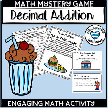 Preview of Decimal Addition and Subtraction Math Mystery Game