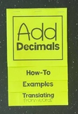 Add Decimals - 5th Grade Math Editable Foldable Notes
