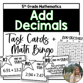 Add Decimals - 5th Grade Math Task Cards and Bingo Game