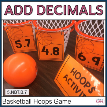 Preview of Add Decimals Basketball Game