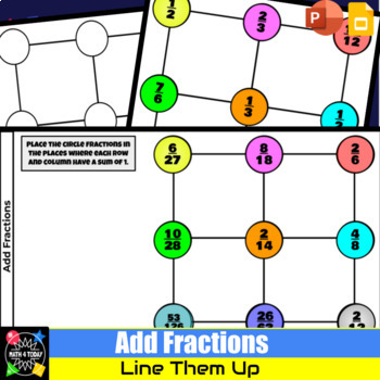 Preview of Add Fractions Puzzle - Line Them Up- DIGITAL-GoogleSlides/PowerPoint