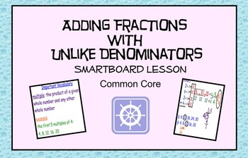 Preview of Add Fractions with Unlike Denominators